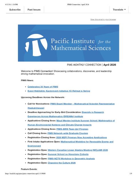 PIMS Connection April 2026