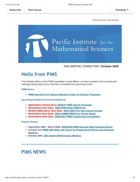 PIMS Connection October 2025