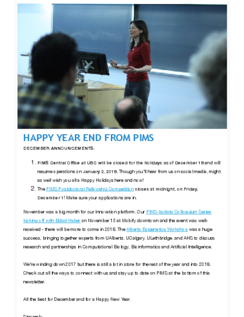 PIMS Connection - December 2017